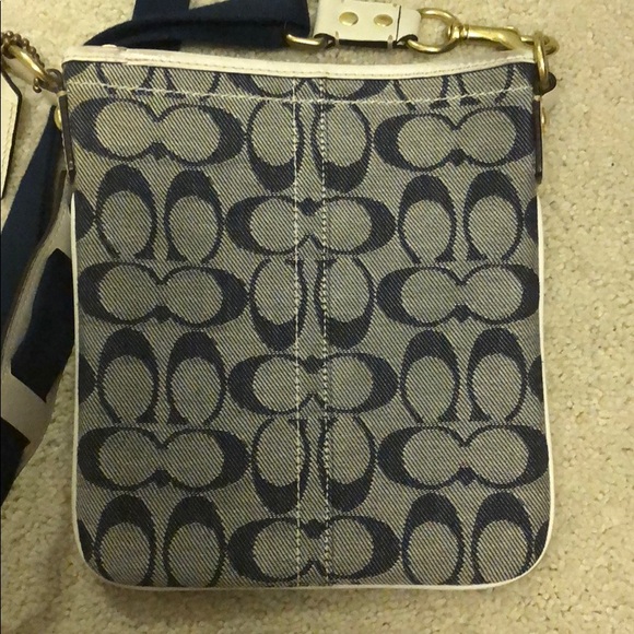 Coach Denim & White Crossbody - Picture 3 of 5